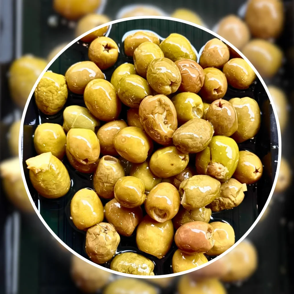 Gröna oliver fyllda med citron hos Jozoloz i Eskilstuna